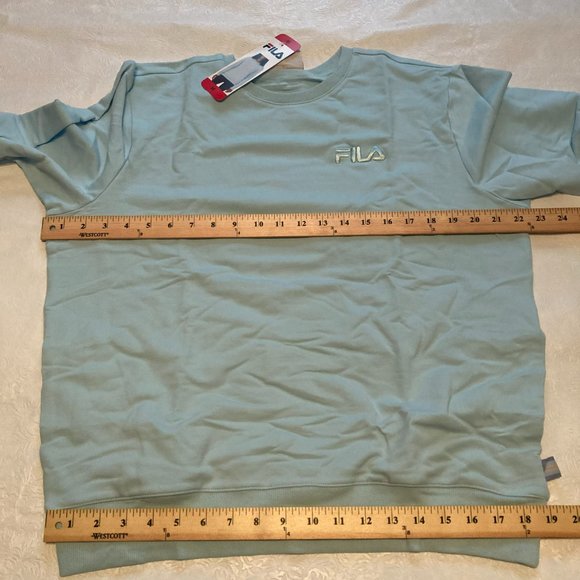 Fila Long Sleeve Crew Neck Sweatshirt with Pockets Blue Medium M NWT - Picture 5 of 10